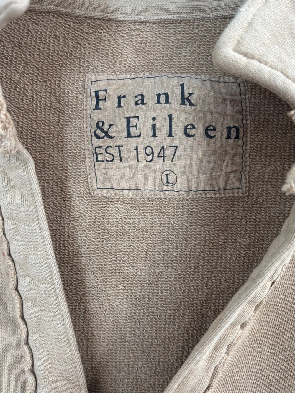 Frank & Eileen Patrick Popover Henley Triple Fleece Camel - Picture 2 of 5